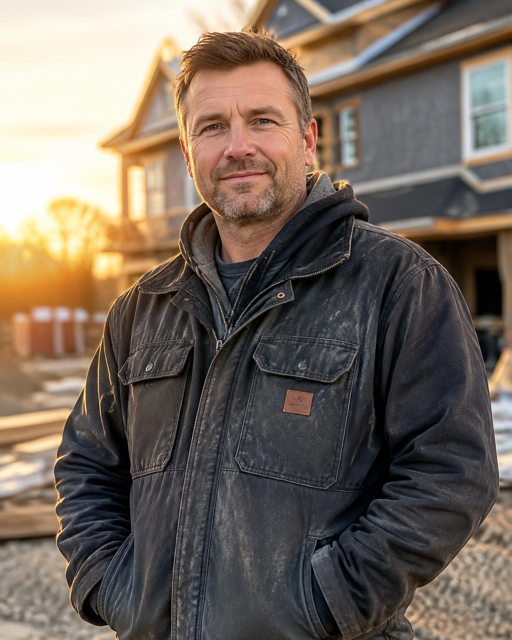 Michael Hofmann, founder of Valley Home Development Co, on a job site