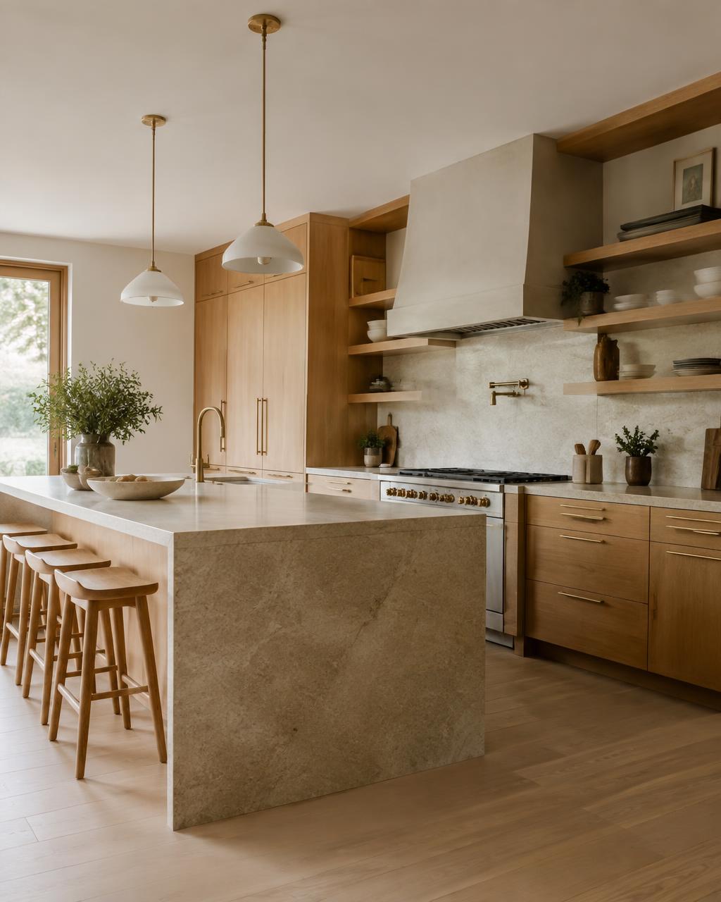 Valley Home Kitchen renovation with warm oak cabinetry